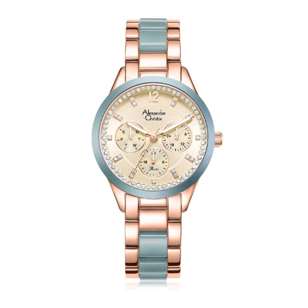 Alexandre Christie AC 2B01 Rosegold Green BFBRGGRDR Alexandre Christie AC 2B01 Rosegold Green BFBRGGRDR